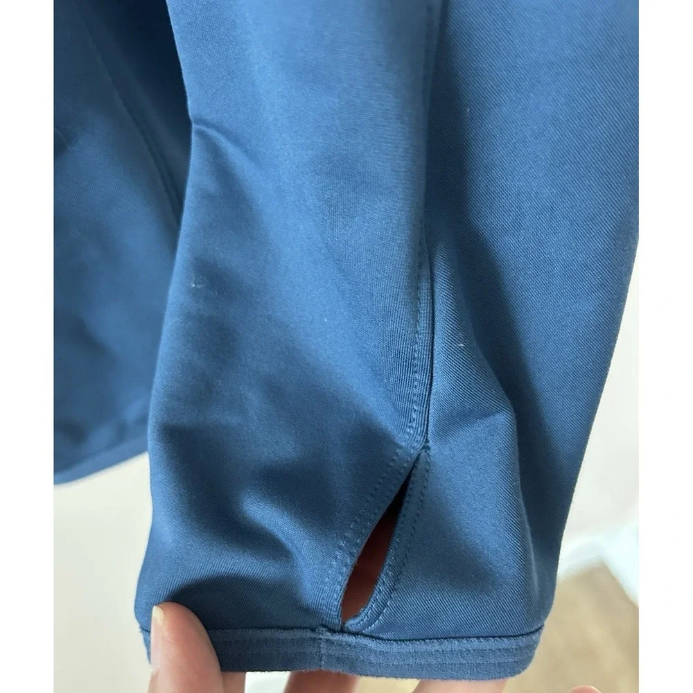 Nike Men's XXL Blue Soft Shell Jacket Broken Pocket Zipper Preowned